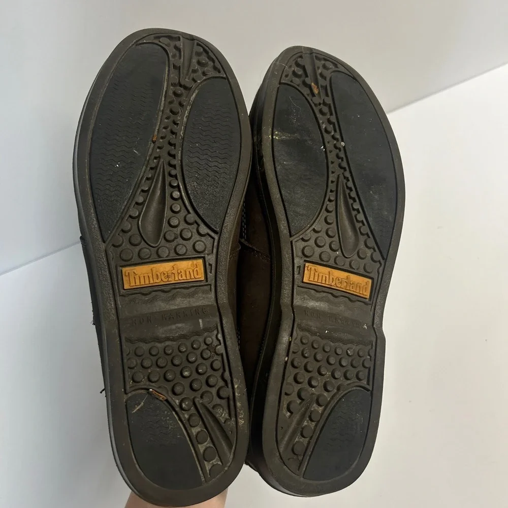 Timberland Boat Shoes Dark Brown Mens 11 M Leather Deck Shoes 80533 2344